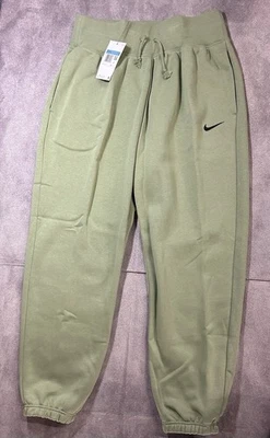 Nike Women's Phoenix Fleece Oversized Sweatpants Size Medium Green |DQ5887-386| - Image 1 of 2