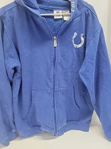 Vtg Y2K NFL Team Apparel Indianapolis Colts Youth Zip Jacket 18/20 - Picture 1 of 9