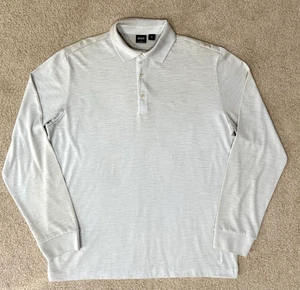 HUGO BOSS Made in ITALY Merino Extra Fine Wool Beige Polo Sweater Mens Size M - Picture 1 of 18