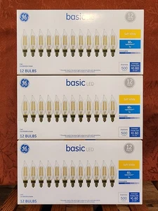 (36) GE Basic 5W Candelabra Base CAC LED Soft White Light Bulbs 60W Equivalent - Picture 1 of 2