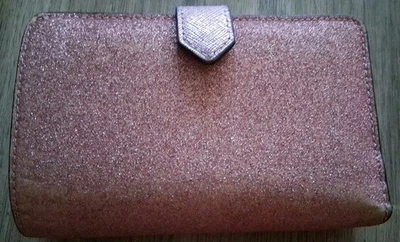 Preowned Womens Card Slot Flip Kate Spade New York Wallet Glitter Leather Pink - Image 1 of 4