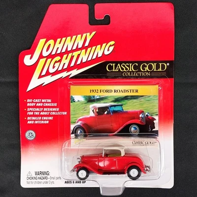 Ford Roadster 1932 Johnny Lightning Classic Gold Collection rojo ruedas reales 1:64 Foto 1 de 4