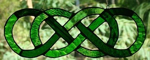 NUDOS CELTAS Tonos de VIDRIERAS Verde Cazador LUZ DE PLOMO IRLANDÉS/ESCOCÉS - Imagen 1 de 12