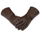 Leather Gauntlet Motorcycle Unlined Gloves