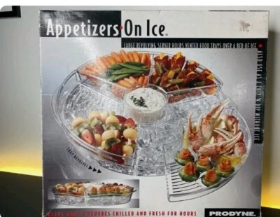 Bandeja giratoria Prodyne AB-5 acrílico cristalino aperitivos sobre hielo *CAJA ABIERTA* Foto 1 de 3