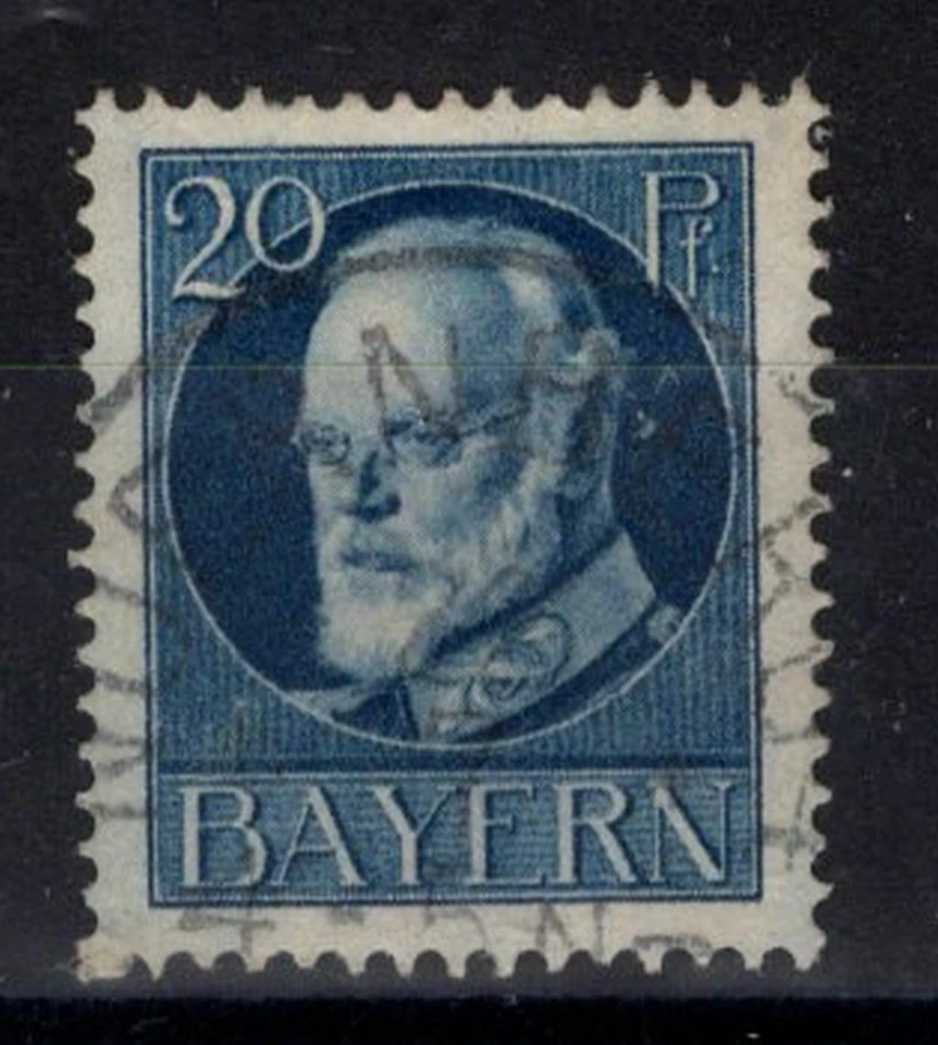 Germany Bavaria 1914 Michel 97 IC Used Full Gum Hinged CV €1500 Lot 85 - Image 1 of 2