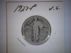 1927-P , UNITED STATES STANDING LIBERTY QUARTER, OLD SILVER COIN, - Picture 1 of 2