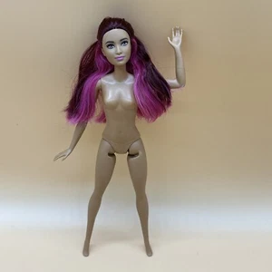 Barbie Fashionistas Doll #17 Ice Cream Romper Nude For OOAK Brown And Pink Hair - Picture 1 of 24
