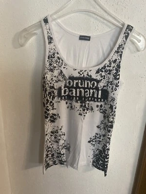 Top mujer Bruno Banani verano blanco negro Leo Leoard patrón talla 38 Foto 1 de 3