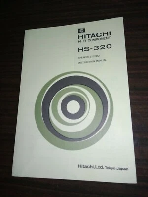 Manuale , Libretto Di Istruzioni Per Speaker System Hitachi HS-320, In Inglese - Immagine 1 di 4