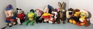 1999 WARNER BROTHERS LOONEY TUNES MINI PLUSH BEAN BAG MILLENIUM 2000 set of 10 - Picture 1 of 22