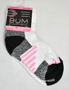 Bum Equipment Quarter Socks Shoe Size 7-2 Girl's New - Picture 1 of 5