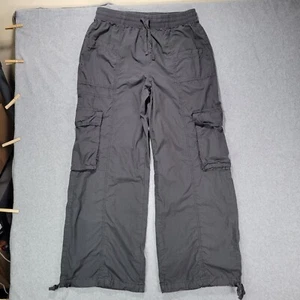 Aerie High Waisted Go-For-It Baggy Cargo Pant Medium Parachute Charcoal Grey - Picture 1 of 11