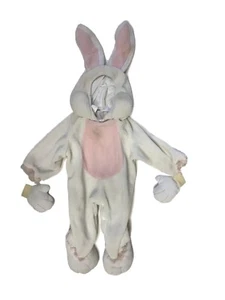 Plush Bunny Halloween Costume One Piece with Mittens Size 12-24 Months EUC - Picture 1 of 2