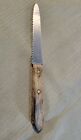 Grapefruit Knife Stainless Steel Serrated Blade Brown Handle Made in USA