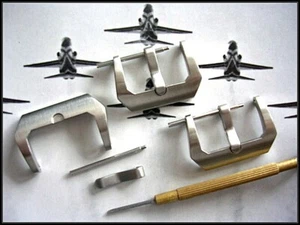 22 mm o 24 mm Pan Pre-V Tornillo Barra Hebilla 316L sólido SS OEM Diseño IW SUISSE EE. UU. - Imagen 1 de 6