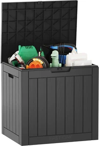 Outdoor Storage Box, 31 Gallon Deck Box, Waterproof Resin Storage Bin for Patio - Picture 1 of 12