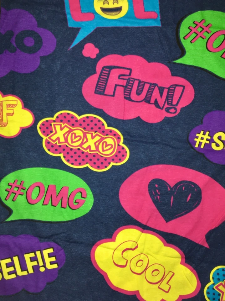 NEW 100% Combed Cotton Jersey Knit 3 Piece Sheet Set - TWIN - Cartoon Emoji  - Image 1 of 1