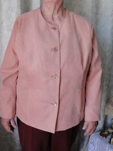 Damenblazer, Damenjacke, Frühlingsjacke, Gr. 44, rosa, Wildlederoptik - Bild 1 von 10