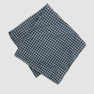 $34 Tommy Hilfiger Men's Blue Check Cotton Casual Pocket Square Handkerchief - Picture 1 of 1