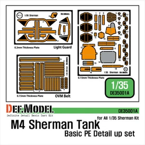 DEF. MODELO, DE35001A, M4 Sherman Basic PE conjunto de detalles (para 1/35 All M4 S, 1:35 - Imagen 1 de 2