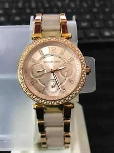 Michael Kors 33mm Chronograph Mini Parker Quartz Ladies Watch MK6110, Run (Y44) - Picture 1 of 11