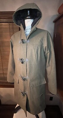 Merrell SELECTDRY Women’s Insulated Pea Coat Jacket Coat Long Light Green L NICE - Image 1 of 4