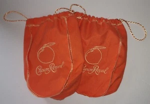 2 CROWN ROYAL Peach BAGS 750ml 9" TWO NEW Drawstring - Picture 1 of 1
