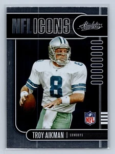 Troy Aikman - 2019 Absolute Football NFL Icons Insert Card # 18 - Picture 1 of 2