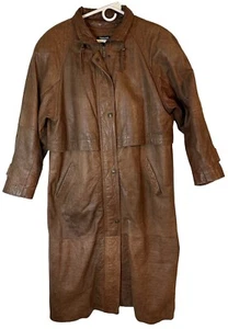 VTG Adventure Bound Wilsons Leather Jacket Med Thinsulate Safari Duster Full-Zip - Picture 1 of 22