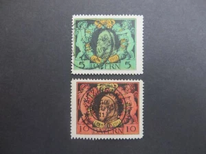 Bavaria 1911. 5pf & 10pf Anniversary of Prince Regent. Set SG154/155. Used. - Picture 1 of 2
