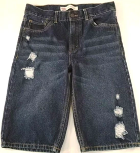 LEVIS 505-Womens Distressed Denim Jean Shorts-Size 16 Reg, 28" Waist-100% Cotton - Picture 1 of 9