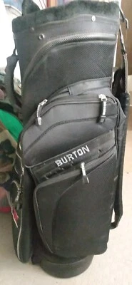BOLSA DE GOLF LIGERA NEGRA BURTON 9 BOLSILLOS CON CAPOTA DE LLUVIA ligeramente usada Foto 1 de 4