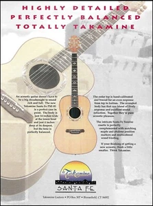 Takamine Santa Fe PSF-95 acoustic electric guitar advertisement 1995 ad print - Picture 1 of 3