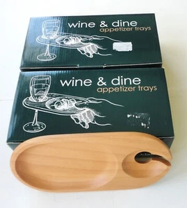 8 New In Box JK Adams Co Wine & Dine Alder Wood Appetizer Trays WD-905 - Picture 1 of 10