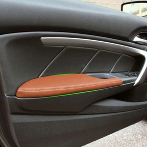 Cubierta de cuero para panel de reposabrazos manija de puerta de automóvil para Honda Accord 8ta generación cupé 08-12 - Imagen 1 de 11