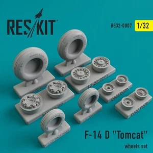 ResKit RS32-0007 Scale 1:32 F-14D Tomcat wheels set for plastic scale model kit - Picture 1 of 24