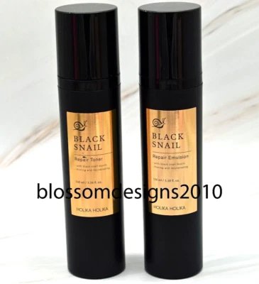 Juego de tóner y emulsión de reparación de caracol negro HOLIKA HOLIKA 3,38 fl. oz Exp 10/2026 Foto 1 de 4