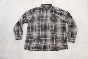 Wolverine Herren Gr. XL schwarz-grau kariert Langarm Knopfleiste Flanellhemd - Bild 1 von 16