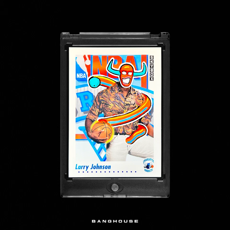 1/1 LARRY JOHNSON RC 💎 SKYBOX ROOKIE SSP 💎 NEW PENINI: ONE OF ONE ART - Image 1 of 4