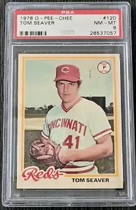 1978 OPC O-PEE-CHEE BASEBALL TOM SEAVER CARD #120 GRADED PSA 8 NM-MT REDS - Picture 1 of 1