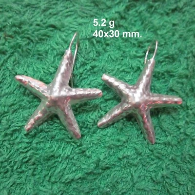 Pendientes de plata fina Hill Tribe Karen Fashions cuelgan estrellas de mar-pez CS712591133 Foto 1 de 4