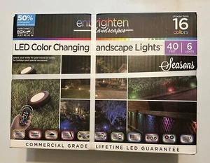 ENBRIGHTEN LED Color Changing Commercial Grade Landscape Lights - 40ft, 6 Lights - Picture 1 of 5