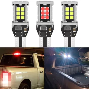 2 White 1 Red 921 912 LED Cargo 3rd Brake Light Bulb for Toyota Tundra 2000-2020 - Foto 1 di 13