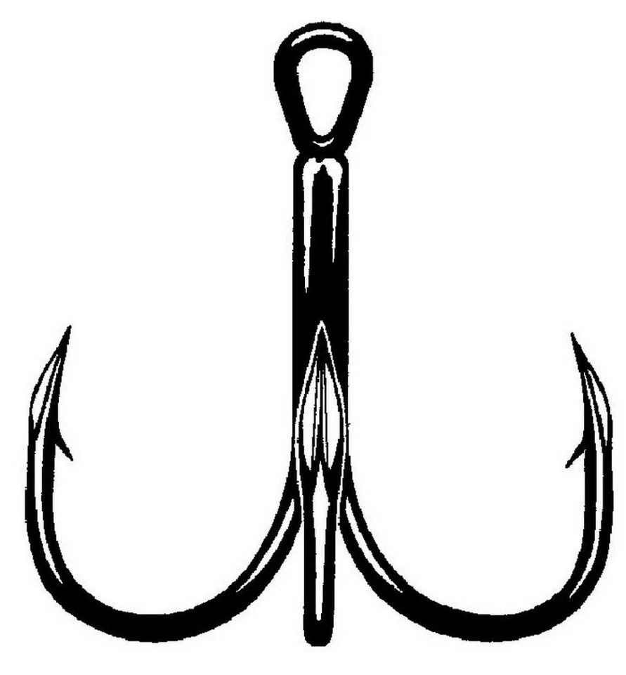 Owner St-41 2x Strong Treble Hook Black Chrome 2 (7 per Pack)