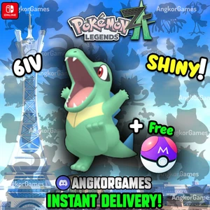 ✨ Shiny Totodile ✨ 6IV ✨ Level 5 ✨ Pokemon Legends ZA - Foto 1 di 3