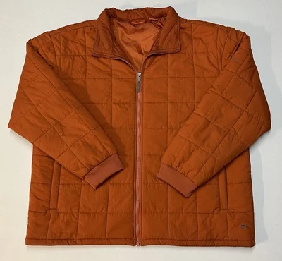Merrell Jacket Sz 2XL Insulated Puffer Jacket Orange Quilted Full Zip Pockets - Image 1 of 4