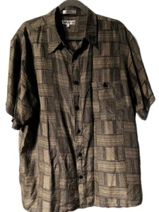 Vintage Chereskin Men's Short Sleeved Button-Down Shirt, Large, 100% Silk Casual - Picture 1 of 5