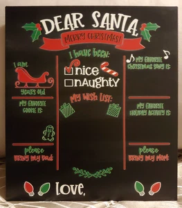 Dear Santa Christmas Chalk Board - Picture 1 of 2
