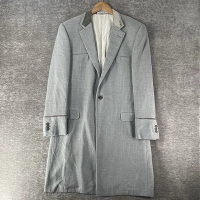 Abrigo largo vintage 1996 Gianni Versace Couture Italia lana gris para hombre 46 L (56 IT) Foto 1 de 4